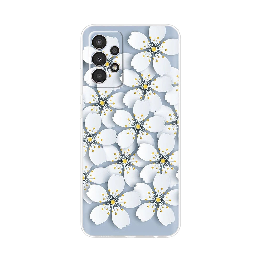 For Samsung Galaxy A13 4G Phone Case Fashion Cute Pattern Flower Silicon Soft TPU Case For Samsung A13 A 13 GalaxyA13 Back Cover