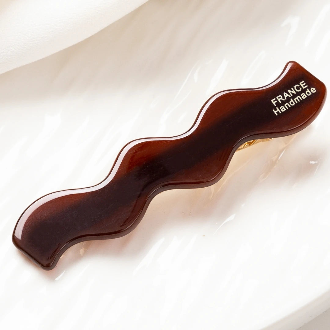 Prettyou Hairpins 6.5cm Hair Clips Wave Shaped Summer Side Clips Acetate Alligators for Girls Hair Accessories