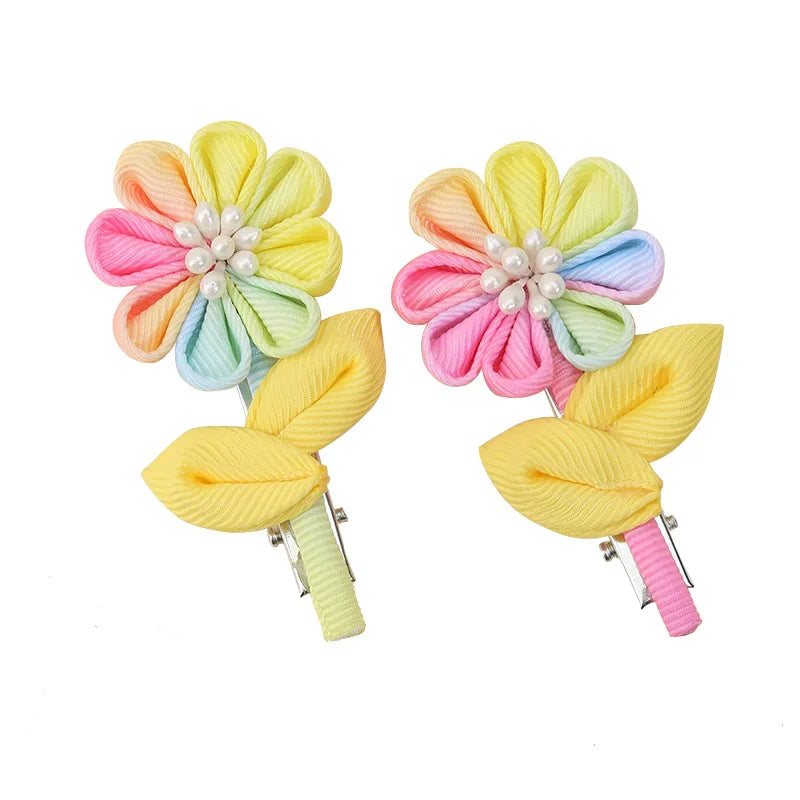 Nouvelles pinces à cheveux en forme de sucette, barrettes arc-en-ciel en forme de bonbon, épingles à cheveux pour bébés filles, couvre-chefs faits à la main, accessoires pour cheveux
