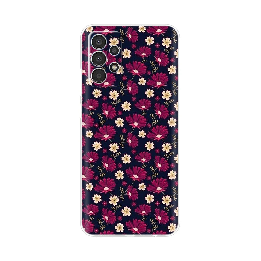 For Samsung Galaxy A13 4G Phone Case Fashion Cute Pattern Flower Silicon Soft TPU Case For Samsung A13 A 13 GalaxyA13 Back Cover