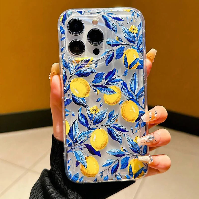 Coque transparente anti-chute en TPU multicolore pour iPhone 16, 15, 14, 11, 12, 13 Pro Max, Mini, 7, 8 Plus, X, XR, XS, SE 2020