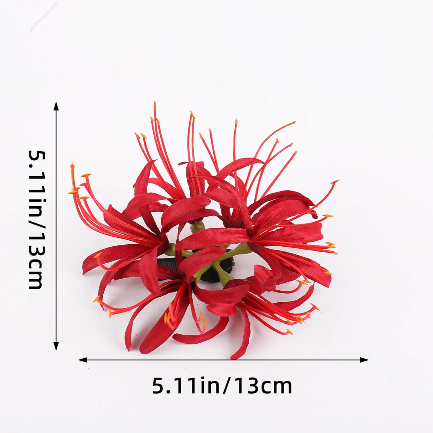 Chinese Hanfu Hair Accessories Red Flower Long Tassels Hair Clip Hairpins Barrettes Vintage Dress Accessories Headwear Jewelry