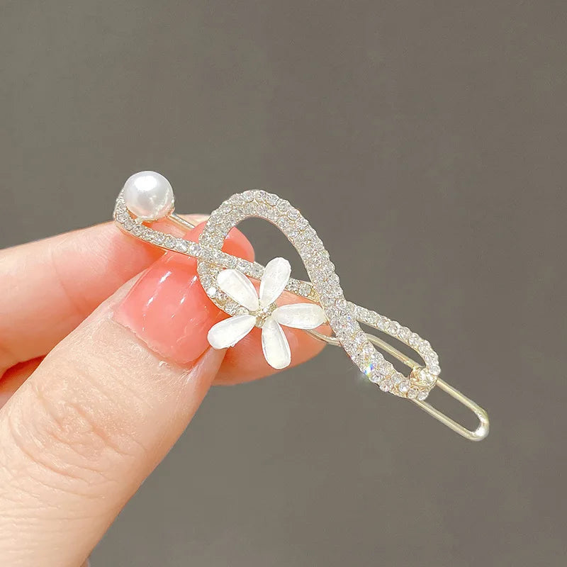 Elegant Musical Note Hair Clip Butterfly Head Piece Hair Accessories Girls Pearl Side Clip Korean Fashion Barrettes