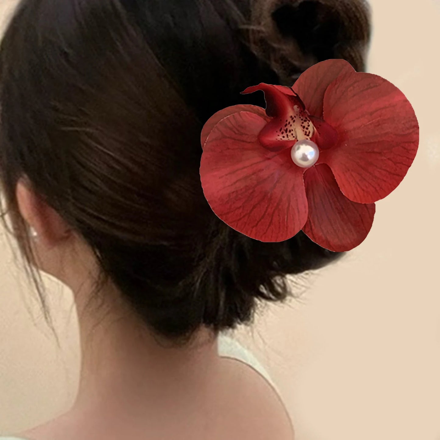 Cute Elegant Orchid Hair Clip For Woman Artificial Flower Hairpins Wedding Party Hair Accessories Gifts