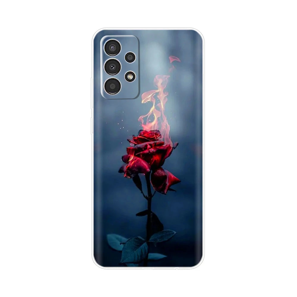 For Samsung Galaxy A13 4G Phone Case Fashion Cute Pattern Flower Silicon Soft TPU Case For Samsung A13 A 13 GalaxyA13 Back Cover