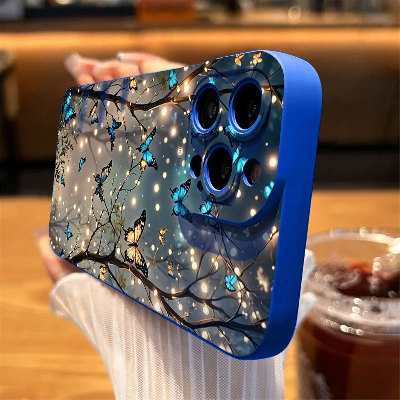 Case for iPhone 16 Glow In The Dark Butterfly Design Phone Case for iPhone 15 14 13 12 11 Pro Max X XR XS 7 8 Plus SE2 16E Cover