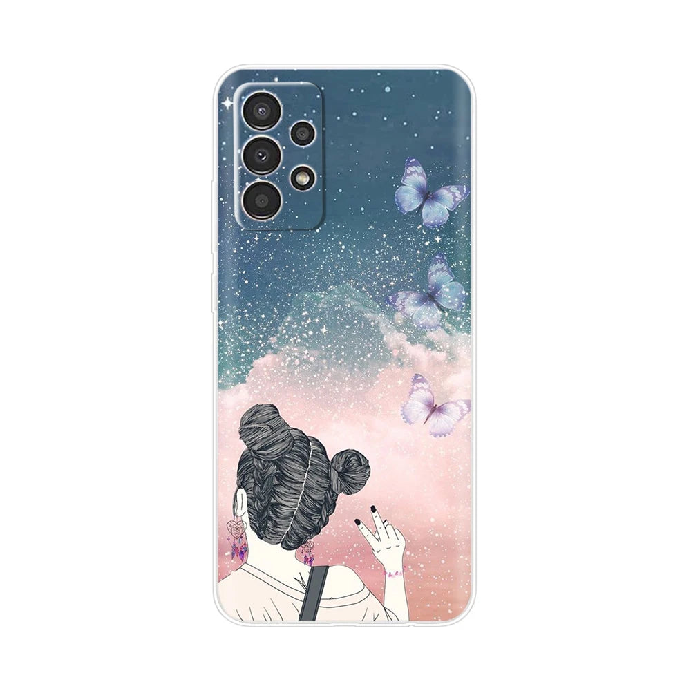 For Samsung Galaxy A13 4G Phone Case Fashion Cute Pattern Flower Silicon Soft TPU Case For Samsung A13 A 13 GalaxyA13 Back Cover