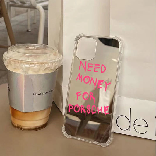 Graffiti Writing Characters Mirror Acrylic Phone Case For iPhone 16 11 12 13 14 15 Pro Max XS X XR 7 8 Plus SE2 Shockproof Cover