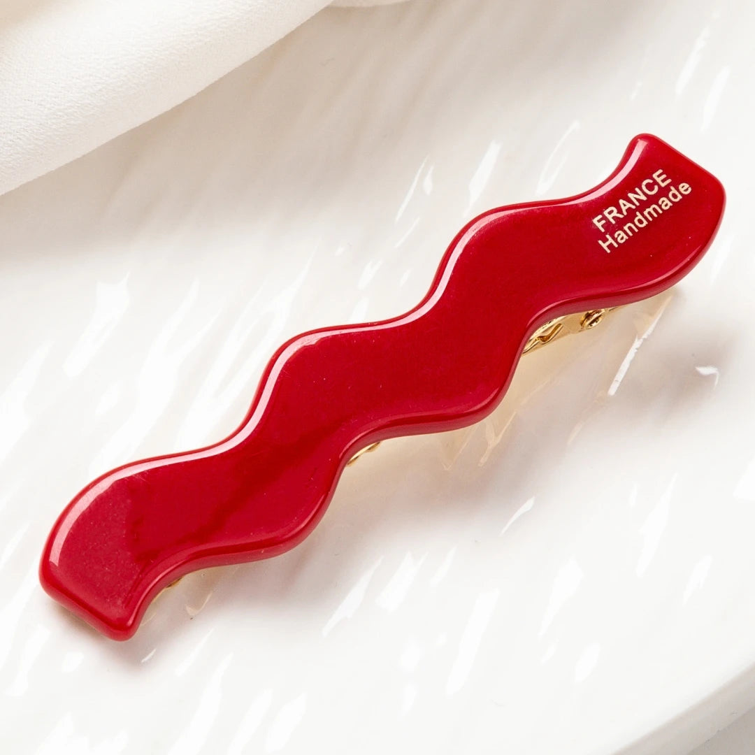 Prettyou Hairpins 6.5cm Hair Clips Wave Shaped Summer Side Clips Acetate Alligators for Girls Hair Accessories
