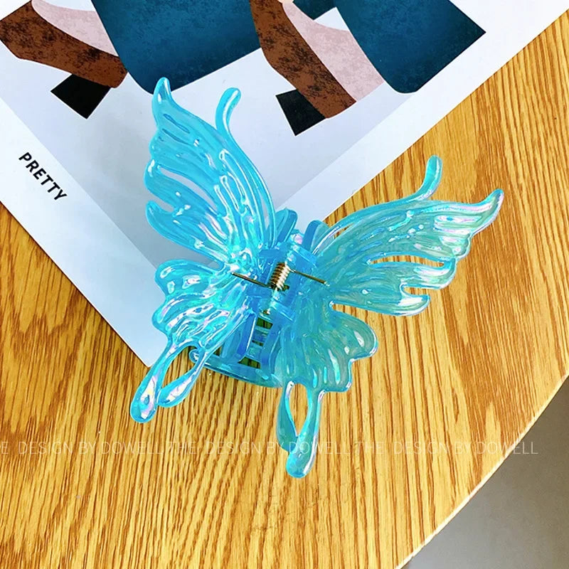 UXSL Pinces à cheveux papillon colorées pour femmes, grandes pinces à cheveux géométriques, accessoires de mode