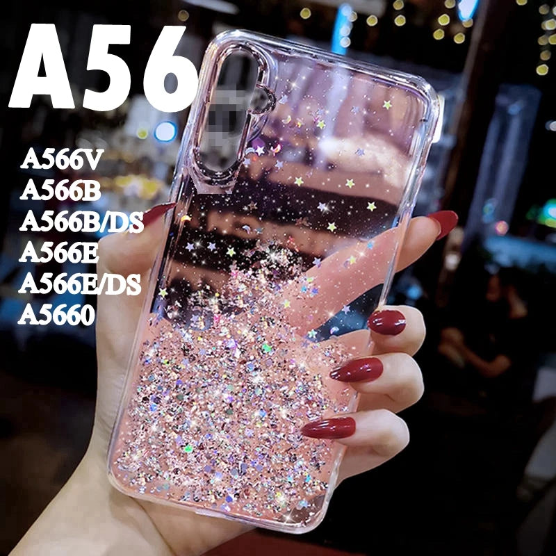 Glitter Phone Case for samsung galaxy A56 Silicone Soft Case Full Cover for Samsung A566V A566B A566B/DS A566E A566E/DS A5660