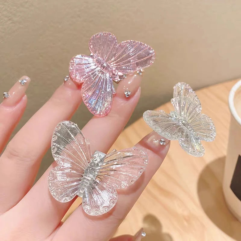 Pinces à cheveux papillon transparentes pour femmes, élégantes, pour coiffure de fée, pour filles, mignonnes, à faire soi-même, accessoires pour cheveux