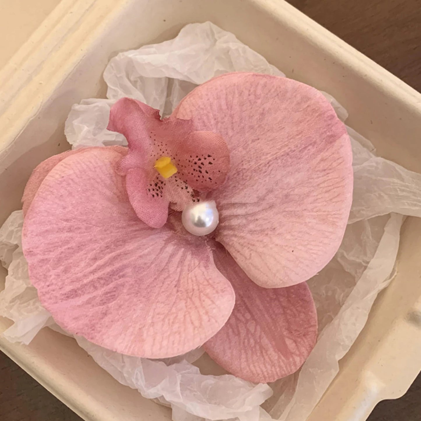 Cute Elegant Orchid Hair Clip For Woman Artificial Flower Hairpins Wedding Party Hair Accessories Gifts
