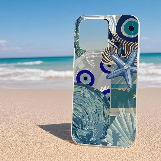 Seaside Scenery Wave Beach Pattern Phone CaseFor iPhone 15 16 14 13 12 11 Pro Max 16E XS XR Max 7 8 16 Plus SE2 Shockproof Cover
