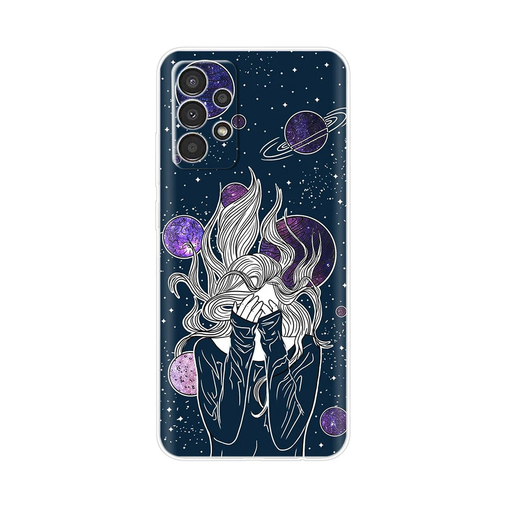 For Samsung Galaxy A13 4G Phone Case Fashion Cute Pattern Flower Silicon Soft TPU Case For Samsung A13 A 13 GalaxyA13 Back Cover
