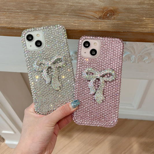 Luxury Full Diamond Bow Case Sparkling Cute Phone Case Protective Cover for iPhone 16 Pro Max Case