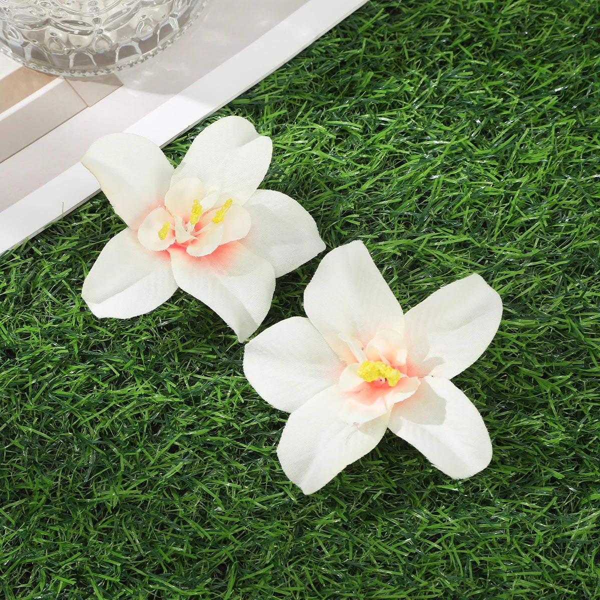 AWAYTR Cattleya Flowers Hairpin Artificial Floral Hair Clips Valentine Headwear Girl Hair Accessories Mother's Day Gift