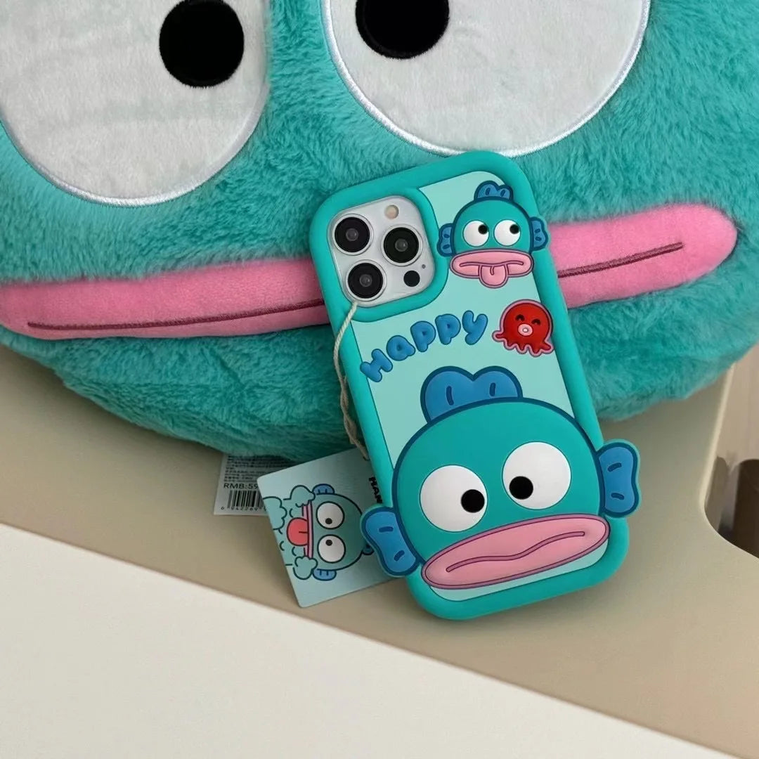 Sanrios Anime Hangyodon Kawaii Phone Case For Iphone 16 15 14 13 12 Pro Max Cartoon Originality Mobile Phone Shell Accessories