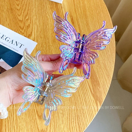 UXSL Pinces à cheveux papillon colorées pour femmes, grandes pinces à cheveux géométriques, accessoires de mode