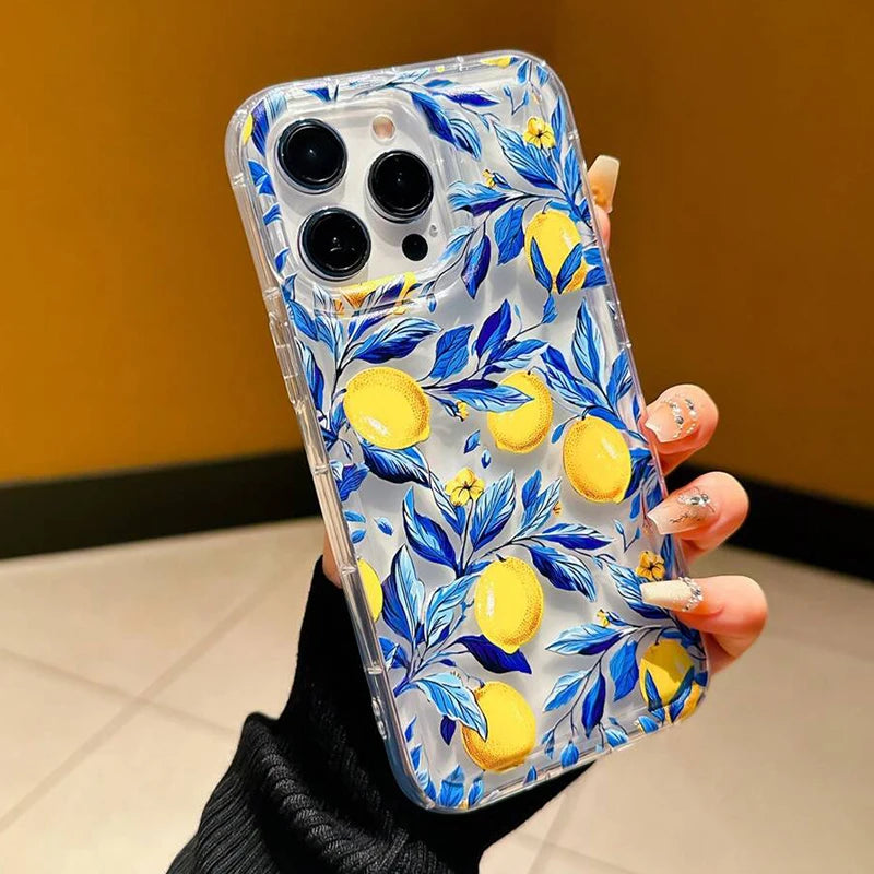 Multicolor Casual Coffee TPU Anti-Fall Clear Phone Case For iPhone 16 15 14 11 12 13 Pro Max Mini 7 8 Plus X XR XS SE 2020 Cover