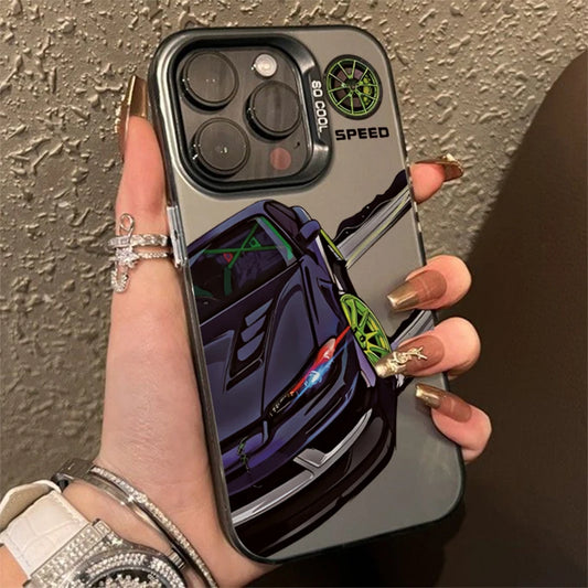 Fashionable Car Print Electroplate IMD Phone Case For Redmi 12 13C For Xiaomi Redmi Note 13 12 11 10 Pro Plus 12S 11S Hard Cover