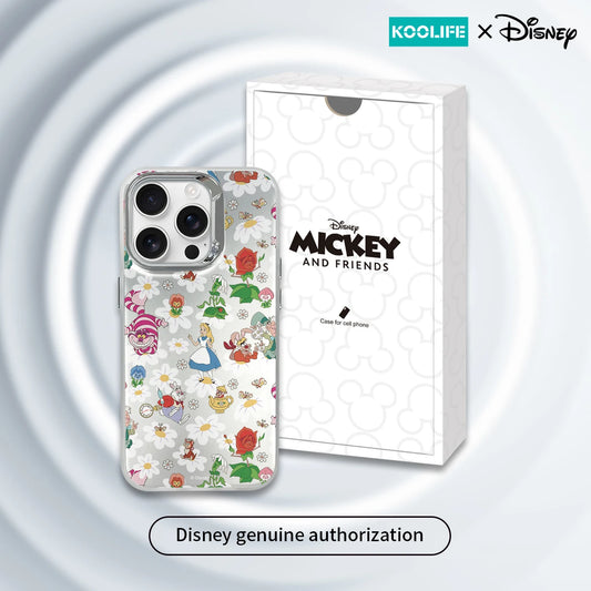 Koolife Alice in Wonderland - Daisy Disney Genuine Authorized Mobile Phone Protective Case for iPhone 11 12 13 14 15 16 Pro Max