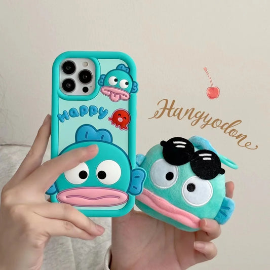 Sanrios Anime Hangyodon Kawaii Phone Case For Iphone 16 15 14 13 12 Pro Max Cartoon Originality Mobile Phone Shell Accessories