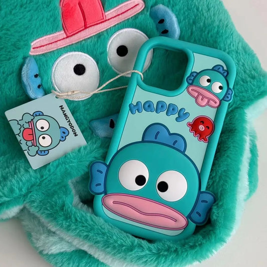 Sanrios Anime Hangyodon Kawaii Phone Case For Iphone 16 15 14 13 12 Pro Max Cartoon Originality Mobile Phone Shell Accessories