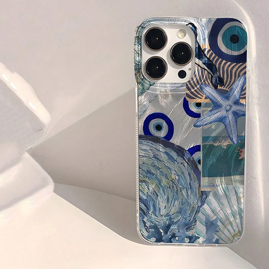 Seaside Scenery Wave Beach Pattern Phone CaseFor iPhone 15 16 14 13 12 11 Pro Max 16E XS XR Max 7 8 16 Plus SE2 Shockproof Cover
